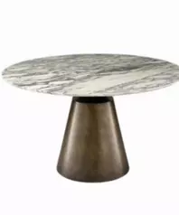 Lombardy Dining Table - Arabescato Marble